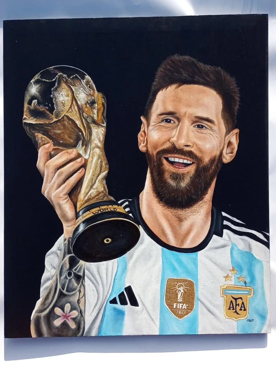 Retrato en óleo - Messi